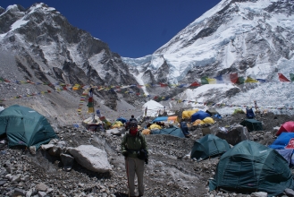 Amanda at Everest Base Camp