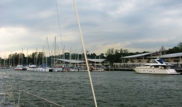 Danga Bay Marina, a protected marina near Johor Bahru