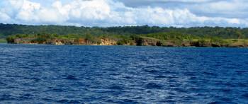 Approaching Wotap Island anchorage