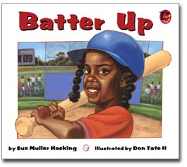 The bright cover of Batter Up! publsihed by Bebop Books/Lee and Low