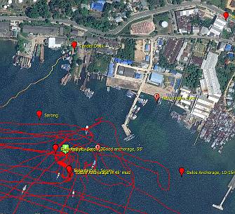 Bintang Marina anchorage and approaches