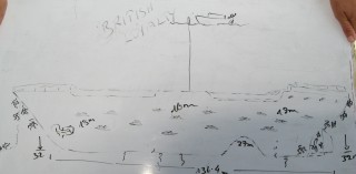 Annie's sketch of the British Loyalty Wreck dive