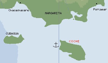 Coche is between Margarita and the Venezuelan mainland