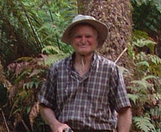 Jon's Father, Colin Hacking, in the rainforest