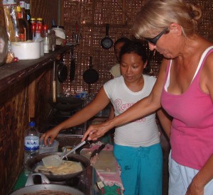 Sue & Amanda enjoyed cooking lessons