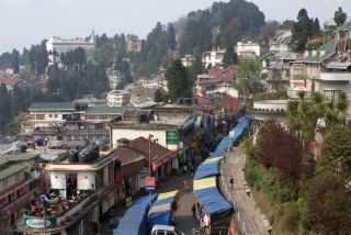 View towards Chowrasta from Dekeling Hotel, Darjeeling