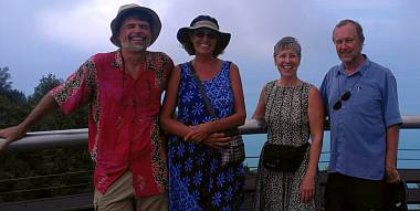 Jon, Sue, Gail, and Dave on top of the Langkawi tram