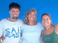 The 3 of us aboard Ocelot in Indonesia