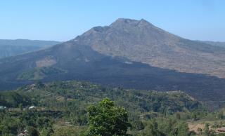 Bali's Gunung Batur, showing the 1974 lava flow