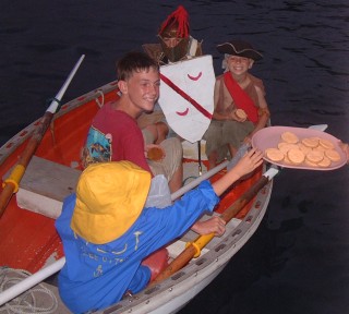 Halloween trick-or-treating on a boat is very different