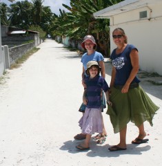 Low coral walls, and sandy streets