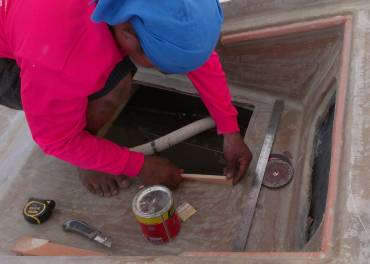 Houa shrinking the hole above the new port tank area