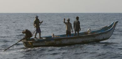We were greeted by fishermen off the Tamil Nadu coast,