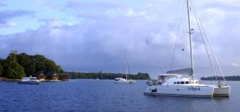 Indigo II & Soggy Paws at our Kavieng anchorage