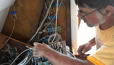 Jon worked on some electrical issues to wind down