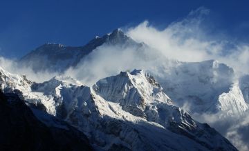 Mt. Kanchendzonga 8598m/28373' world's third highest mountain, from Sikkim, India