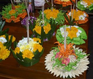 So many beautiful "krathong" offerings