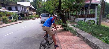 We toured Luang Prabang on rented bikes