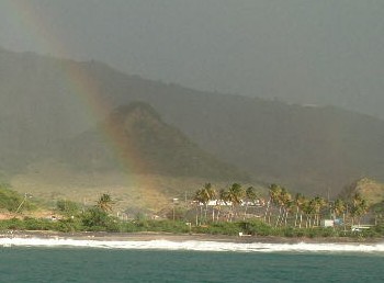 Rainbow over Little Bay, Montserrat