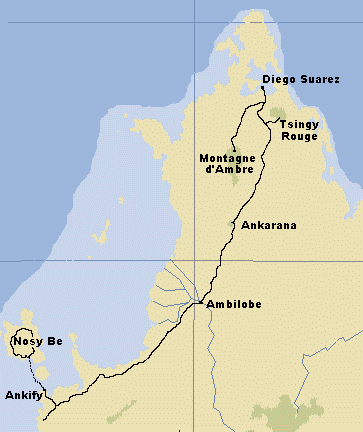 Our inland track through northern Madagascar
