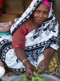 Lovely Mahorais woman at market