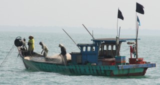Malaysian fishing boat in Strait of Malacca