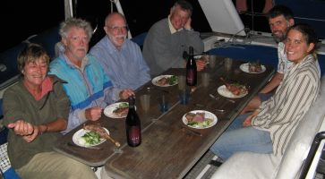 Marie, Marc, Jean Pierre, & Jacky relaxing on Ocelot