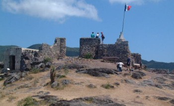 The ruins of Fort Louis, French St Martin