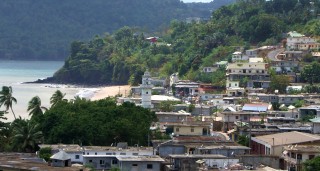 Mtsangamouji, the second largest town on Mayotte