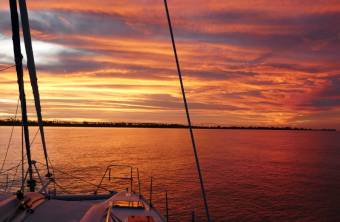 Tropical sunset from Mal, southern Ninigos