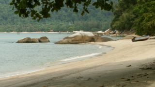 A quiet stretch of the Strait -- Pangkor Is.