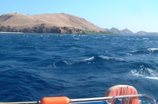 Strong currents rip through the Komodo area