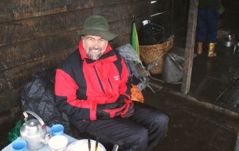 Lunch stop in drafty hut, Phedong. 3650m/12050' Sikkim, India