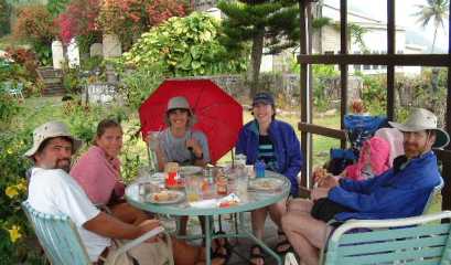 Lunch at the Nevis plantation in the rainforest