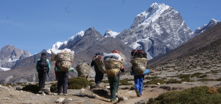 Porters on the "Everest Highway"