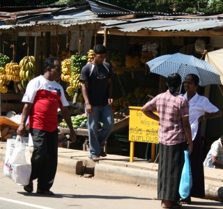 Typical Sri Lanka highlands street scene