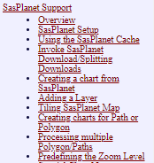 Sat2Chart Help Table of Contents for SAS Planet