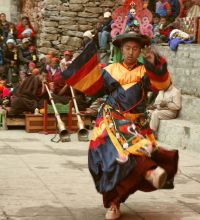 Black hat monk dancing Serkyem