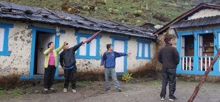 Our Sherpas outside our very basic Chutanga tea-house