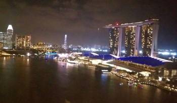 Singapore night view from Richard & Leslie's apt