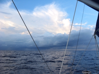Squalls are common when sailing in the ITCZ