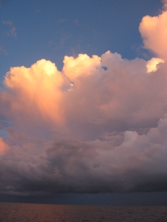 Awesome squall over a glassy sea.