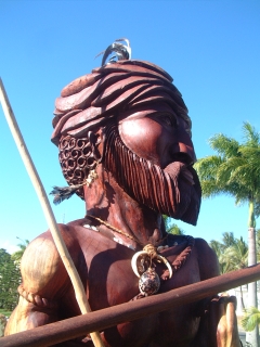 Statue of early Kanak chief, National Museum, Noumea