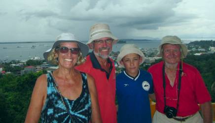 The Ocelot crew (with Rainer & Colin) at Sorong's Pagoda