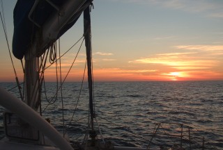 Glorious sunset from Ocelot in the Indian Ocean