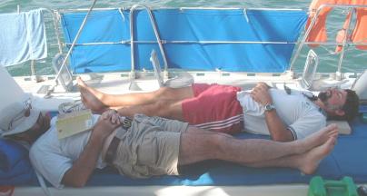 After a delightful lunch in the tropics, it's siesta time!