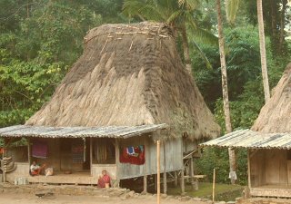 Traditional hut in the Flores village of Bena