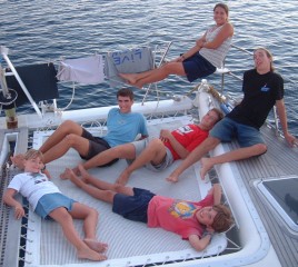 Teens from five different boats gather on Ocelot