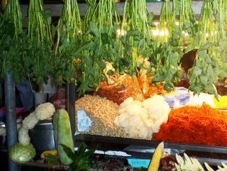 Vegetarian street food at the Festival, Phuket, Thailand