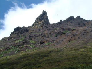 Moonscape at the top of Mt. Soufriere